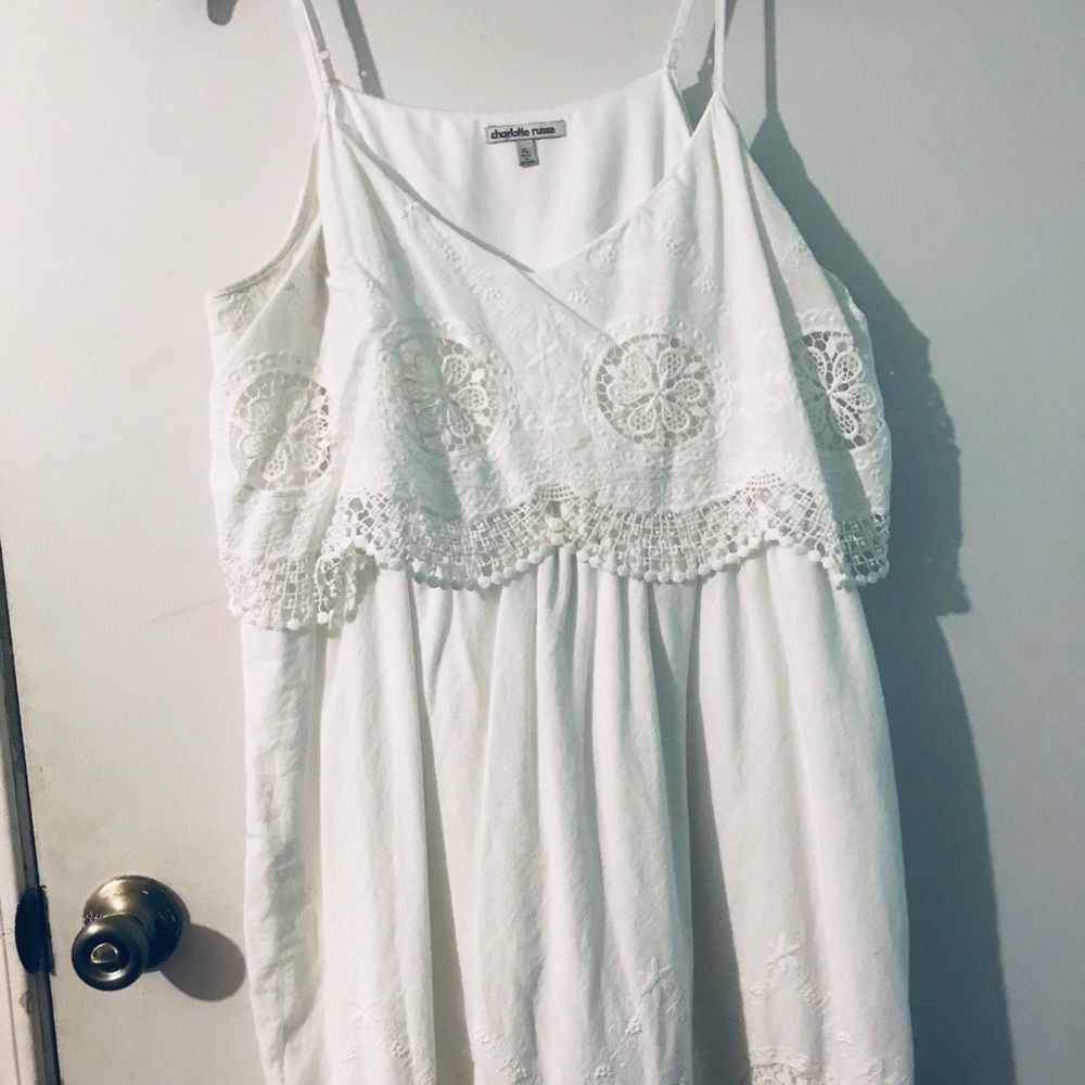 White floral dress